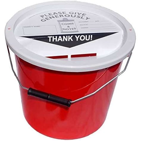 collection buckets with lids|Amazon.com: Donation Bucket.